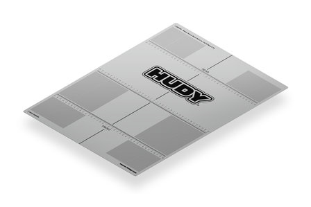 Hudy PLASTIC SET-UP BOARD DECAL 399x545mm - 1/8 OFF-ROAD &amp; GT - 108760