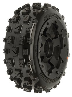 Bow-Tie Off-Road Tires Mounted on Black Desperado Front Whee, PR1150-13