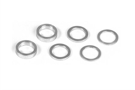 SET OF ALU SHIMS 6.37x8.4MM (0.5MM, 1.0MM, 2.0MM)