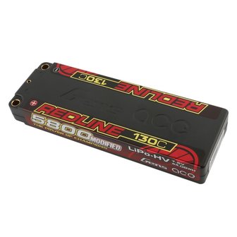 Gens ace Redline V2 Series 5800mAh 7.6V 2S 130C HV LiPo (5mm, 222g)