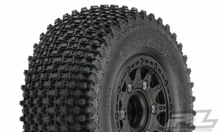 Proline Gladiator SC 2.2&quot;/3.0&quot; M2 (Medium) Tires Mounted on Raid Black - 1169-10