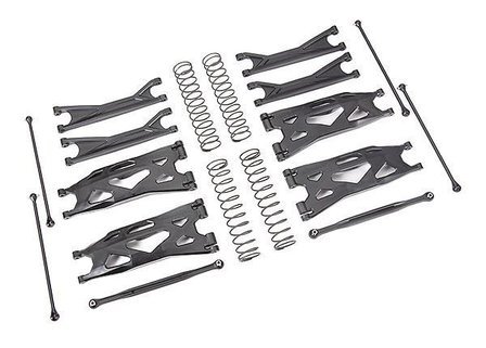 Traxxas Suspension Kit, X-maxx Widemaxx, Black (includes Front &amp; Rear Suspension Arms, Front Toe Links, Driveshafts, Shock Springs) - 7895