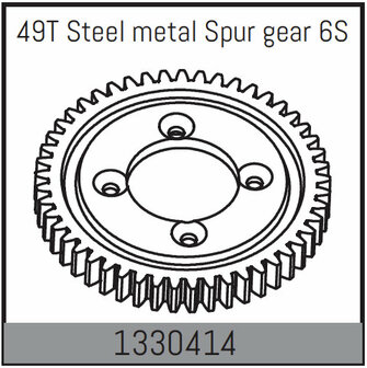 ABSIMA 49T Steel metal Spur gear