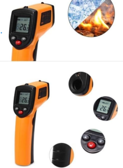 Infrarood Thermometer Pyrometer - Digitale IR Temperatuurmeter - Draadloos