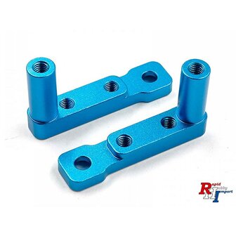 Alu servo houder blauw (2) voor Tamiya BBX (BB-01)