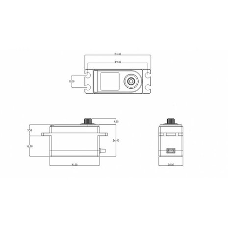 SRT Servo CH6012 Low Profile Coreless HV 11.0kg/0.06sec @7.4V