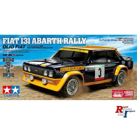 TAMIYA 58723 1/10 R/C Fiat 131 Abarth Rally Olio Fiat (MF-01X)