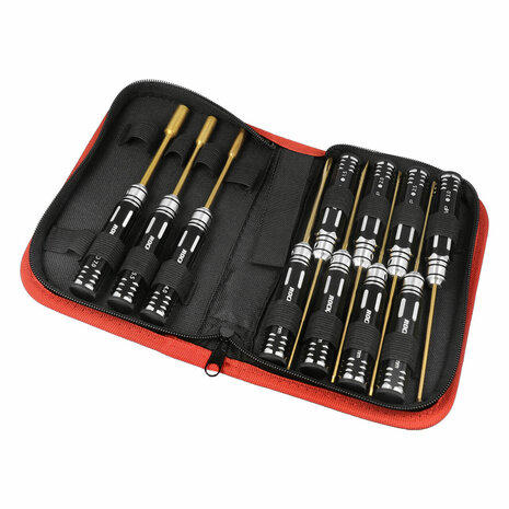 Tool Set with Bag (11 pcs) HSS Titan plated