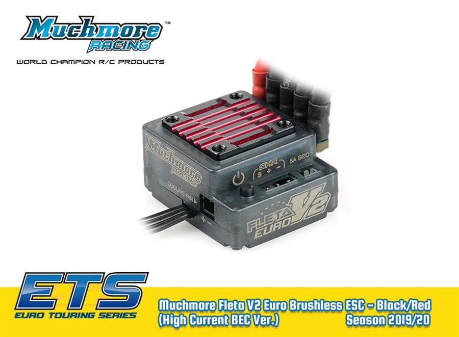 Muchmore Fleta V2 Euro Brushless ESC - Black/Red (High Current BEC