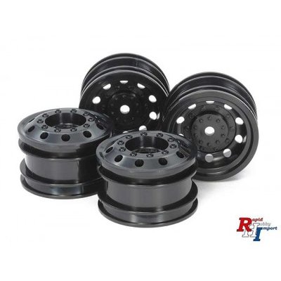 TAMIYA RC On Road Racing Truck Wheels - Black - 54741