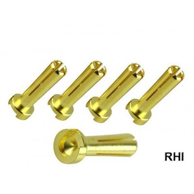 RHI Bullet PLUG 4.0mm Gold-Plated (4) - 830207