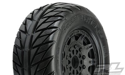 Proline Street Fighter Sc 2.2/3.0 Tires Mounted On Raid Black 17mm Wheels (2) For Db8, S, Pr1167-24 - 1167-24