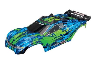 Traxxas Body, Rustler 4x4 Vxl, Green/ Window, Grill, Lights Decal Sheet (assembled With - 6717G