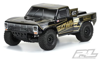 Proline Pre-Cut 1967 Ford F-100 Race Truck Heatwave Edition Tough-Color (Black) Body for Slash 2wd, Slash 4x4 & PRO-Fusion SC 4x4 (with extended body mounts) - 3551-18