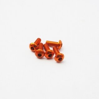 HIRO SEIKO Alloy Hex Socket Button Head Screw M3X8 ORANGE