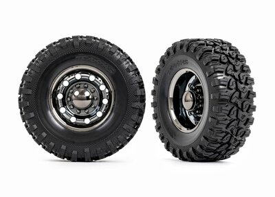 Traxxas Tires And Wheels, Assembled, Glued (trx-6 2.2' Wheels, Canyon Rt 4.6x2.2' Tires) (rear) (2) - 8854X