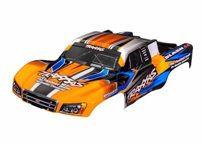 Traxxas Body, Slash 4x4 (also Fits Slash Vxl & Slash 2wd), Orange & Blue (painted, Decals Applied) - 6928T