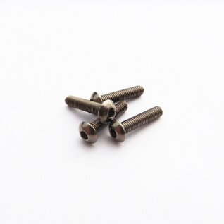 Hiro Seiko M3x14 Titanium Hex Socket Button Head Screw (5) - 69683