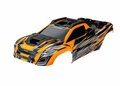 Traxxas Body, Xrt, Orange (painted, Decals Applied) (assembled With Front & Rear Body Supports For Clipless Mounting, Roof & Hood Skid Pads) - 7812T