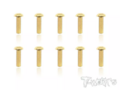 T-Work´s Gold Plated Steel Buttonhead Screws 3,0 x 10,0mm (10)