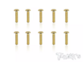 T-Work´s Gold Plated Steel Buttonhead Screws 3,0 x 12,0mm (10)